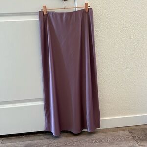 Satin midi skirt